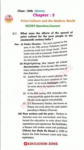 Class 10th History Chapter 5 Print Culture & the Modern World | NCERT Question Answer 7