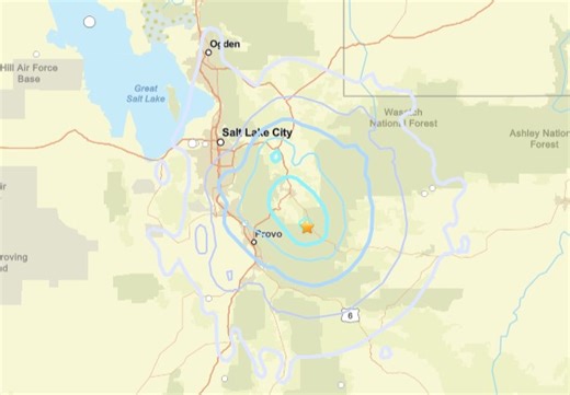 Earthquake rattles Wasatch, Utah counties overnight