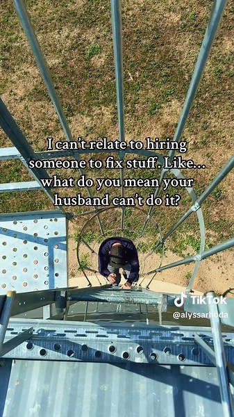 Having a husband who can fix literally anything is a wife’s love language. Blue-collar marriage perks. #husbandwife #marriage #marriagehumor #marriagegoals #bluecollar