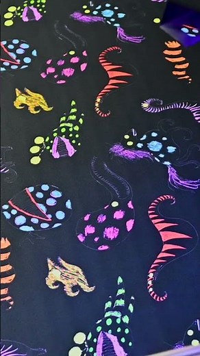 UV/Blacklight reactive fabric backdrop for the Florence Biennale