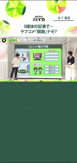 #ヤフーニュース に掲載された記事に付くコメント欄が、3媒体が提供する一部記事で閉鎖されていました。#ヤフー はかねて誹謗中傷などの対策を取ってきましたが、特定の社を対象とした理由は明らかになっていません。専門家からは懸念の声が上がっています。#日テレnews #tiktokでニュース