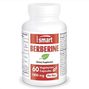 SuperSmart - Berberine 1000 mg per Day - Maximum Purity 97% - Potent Extract | Non-GMO & Gluten Free - 60 Vegetarian Capsules