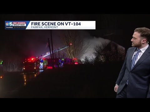 VT Route 104 closed in Fairfax due to structure fire