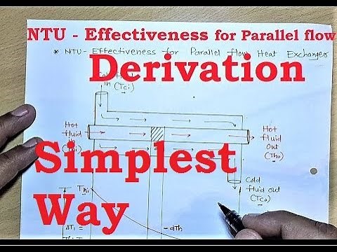 NTU Effectiveness for Parallel flow heat exchanger -Derivation