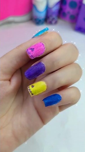 diy paper tape fake nails 💅 #shorts #art #diy #papercraft