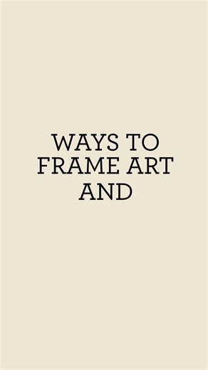 The art of framing