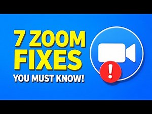 7 Zoom Fixes You MUST Know!