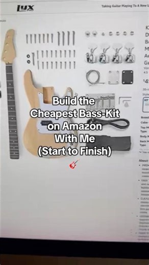 $49 Bass Guitar-Kit | Sticker Bomb Turquoise Fade #guitarbuilding #bassguitar #diyguitar #guitarkit