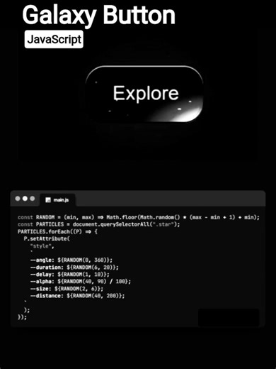 🌌 Galaxy Button #javascript #css #html #animation #hovereffects #how #tutorial #explore #button #web