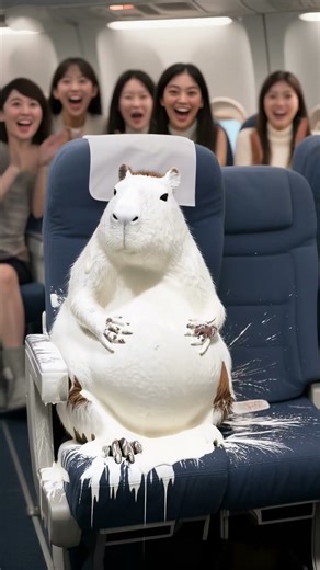 揉肚子真舒服呀!Capybara: Rubbing my belly feels so good!