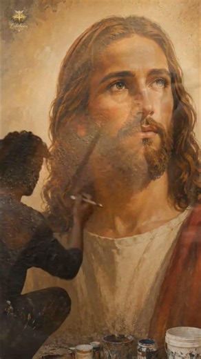 🎨 Faith on the Wall, Hope in the Heart. ✝️#artwork #drawing #painting #godslove