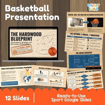 Basketball Presentation Google Slides | Sports History Strategy & Rules Activity