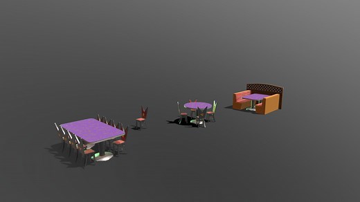 FNAF REWRITTEN Tables and Chairs - Download Free 3D model by Dot-e (@rockin.e26)