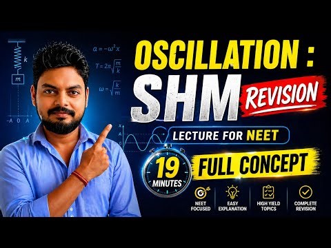 SHM Oscillation in 19 Minutes 🔥 | Complete Revision for NEET 2026 | Full Concept
