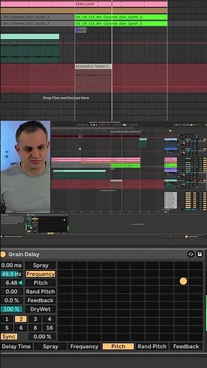 Ableton Resampling with Grain Delay