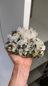 542K views · 29K reactions | Quartz with Iridescent Pyrite ✨ Kalimantan, Indonesia | Rocks for the Spirit | Facebook