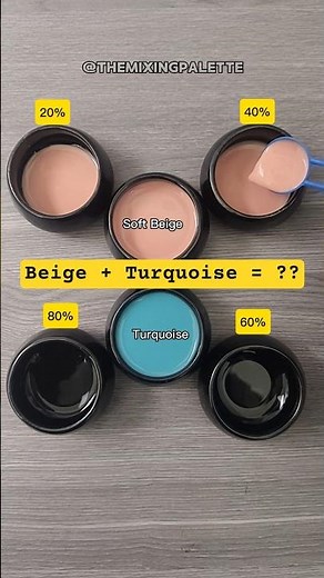 Beige & Turquoise Magic ✨ | Color Mixing Art #colormixing #shortsfeed #youtube