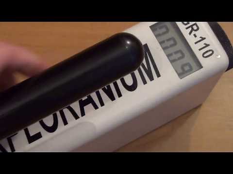 Exploranium GR-110G Gamma-Ray Scintillometer - Radioactive sources test