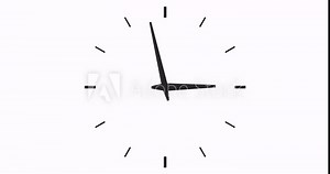 Twelve hours clock run, moving time arrows, 12 hours clock dial loop, twenty-four hours time lapse animation, transparent background