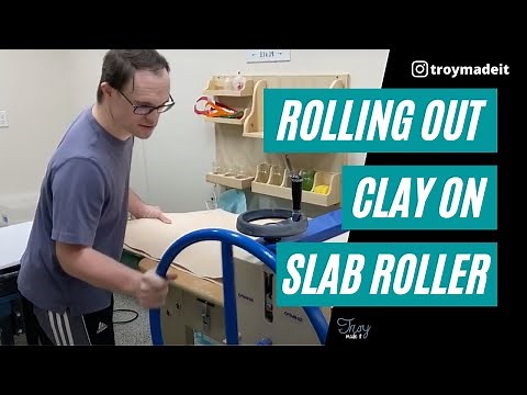 How To Roll Out Clay In The Slab Roller | Pottery For Beginners | Troy Made It