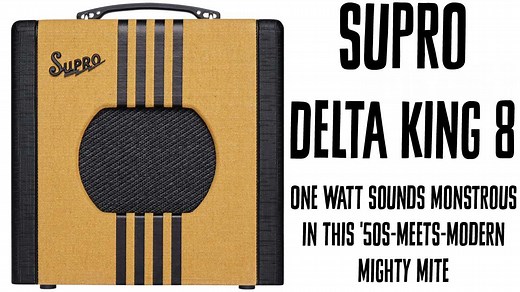 One watt sounds monstrous in Supro's '50s-meets-modern mighty mite. Read the Review: https://bit.ly/SuproDeltaKing8PG Subscribe to PG's Channel: http://bit.ly/SubscribePGYouTube Don't Miss a Rundown: http://bit.ly/RIgRundownENL Merch & Magazines: https://shop.premierguitar.com | Premier Guitar
