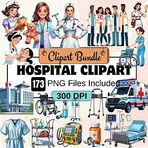 173 Hospital Clipart, Doctor Clipart PNG Bundle, Medical Clipart Bundle, Healthcare PNG, Medical, Doctors Visit PNG, Hospital Illustrations - Etsy
