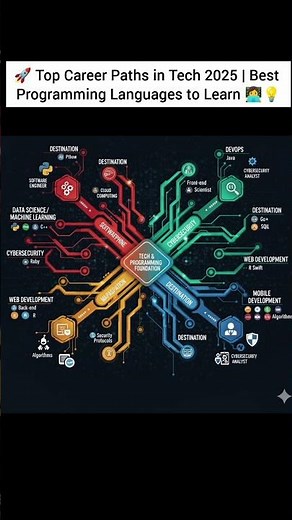 🚀 Top Career Paths in Tech 2025 | Best Programming Languages to Learn 👨‍💻💡