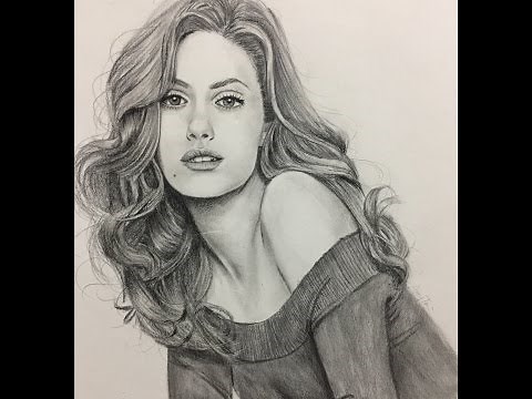 How to draw a realistic girl with pencil / 素描