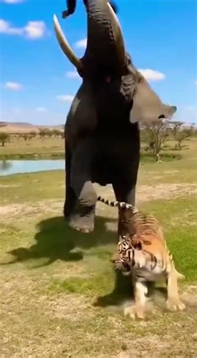 One Powerful Kick: Tiger Falls #viral #shorts