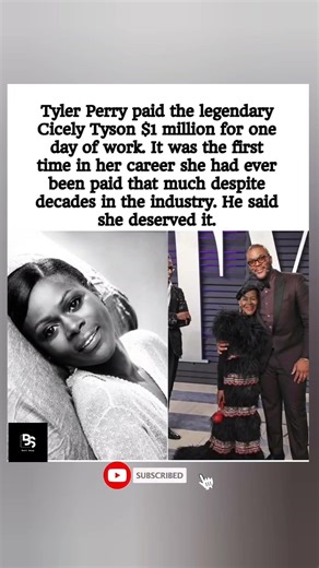 Tyler Perry Paid Cicely Tyson $1 MILLION For ONE Day of Work! 😱 She Deserved It #shorts #viral