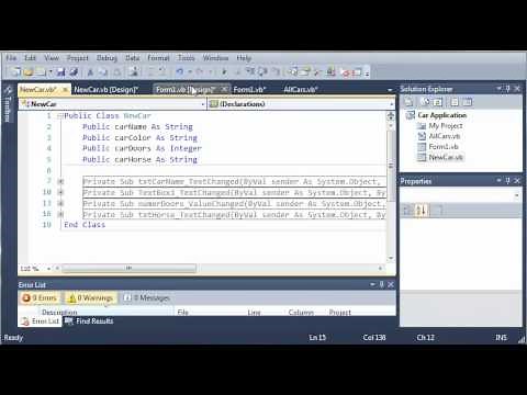 Visual Basic Tutorial - 118 - Car Part 13 Adding Cars With AddCar