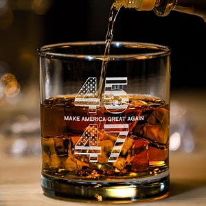 45 47 MAGA Trump Whiskey Glass, Trump 2024, Patriotic Gift, 47 Presidential, Make America Great Again, MAGA Gift, Political Gift - Etsy
