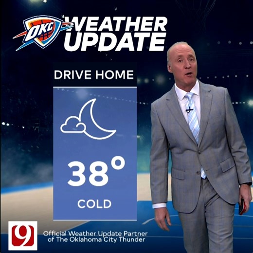 13K views · 40 reactions | Cold weather incoming! 略 Today's KWTV - NEWS 9 Weather Report is here. | Oklahoma City Thunder | Facebook