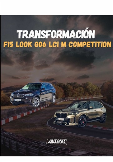 BMW F15 → Look G06 LCI M Competition 🖤🏁 Transformación total que cambia por completo la presencia de este F15. Un upgrade pensado para llevarlo a un nivel más actual, deportivo y premium. ✔️ Parachoque delantero Look G06 LCI con accesorios en negro brillante ✔️ Faldones Look G06 LCI M Competition ✔️ Focos delanteros Look G06 LCI M Competition ✔️ Portalón con sus accesorios ✔️ Focos traseros LED Look G06 LCI M Competition ✔️ Difusor trasero ✔️ Colas de escape deportivas Un bodykit completo que 