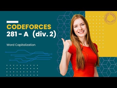 281A Word Capitalization Codeforces Made Easy