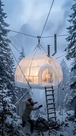 Discovering a Hidden Cabin Inside a Fallen Tree