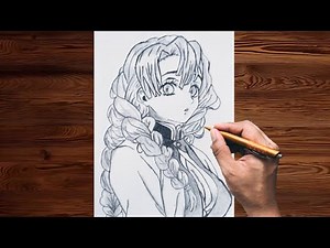 Drawing Mitsuri | Full Tutorial | Demon Slayer – Step by Step