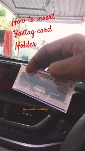 how to fix fastag card holder on the car windshield what is the use of fastag holder