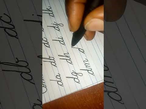 Cursive writing for beginners. Connecting letters d, a to z.