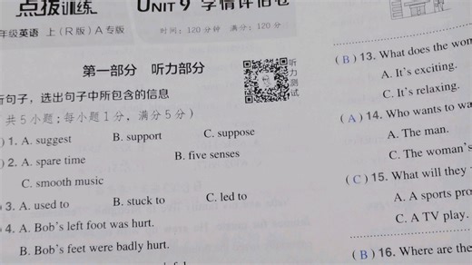 九年级英语（unit9学情评估）讲解