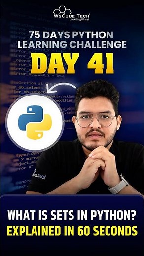 What are SETs in Python? Explained in 60 seconds (41/75 days 🔥) #Shorts