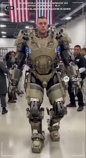 Next-Gen Prototype Military Robot Suit Presented at a U.S. Defense Expo