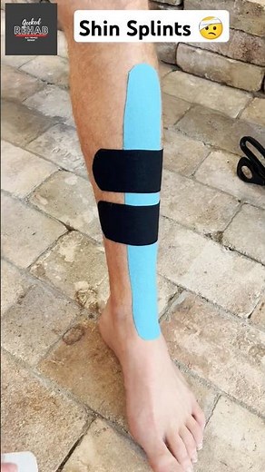 Easy Kinesiology Taping technique for shin splints! Leg pain relief 👀🔥#sports #soccer #athlete