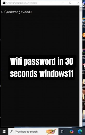 🔐 How to Know Wi-Fi Password in Windows 11 Using CMD (100% Working)