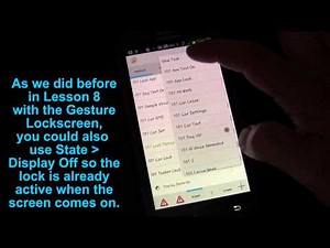 Tasker 101 Tutorials: Lesson 16b - Screen State Variable, SIMPLE Lock Screen, Addnl Lock Options
