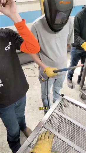 Student's learning how to build custom tables for the shop. #welding #fabrication #shorts #miller