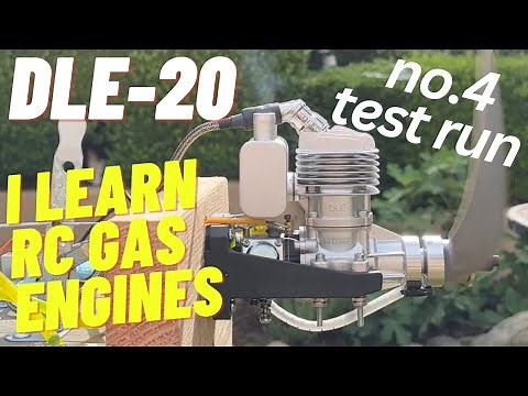 DLE-20 RC Plane Gas Engine, Learning Series, No. 4: Test Run, Oil and Gas mixture, factory settings