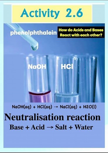Activity 2.6 Class 10 Science Reaction of Acid and Base