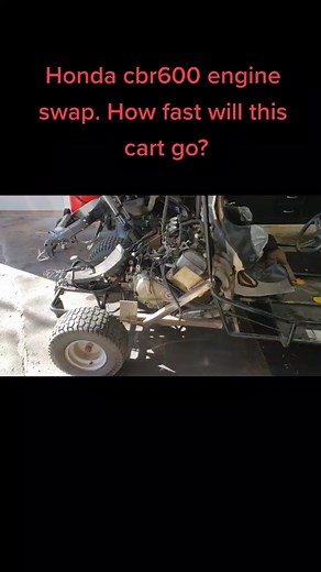 Honda CBR600 Engine Swap on Yerf-Dog Go Cart