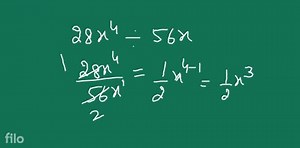 EXIRCISE 14.3 Carry out the following divisions. (i) 28x4÷56x (... | Filo